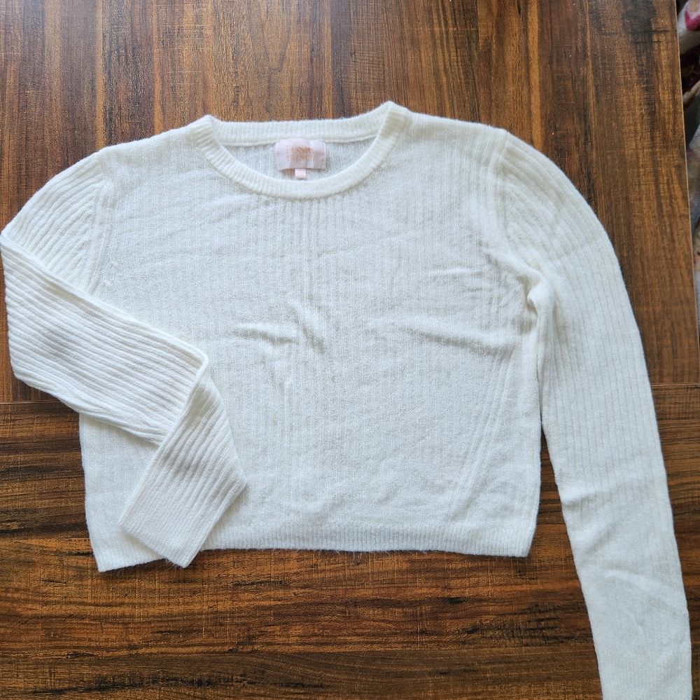 Francesca's Rosie French Long Sleeve Sweater - Size Large
